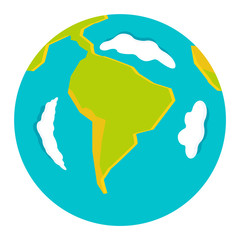 Globe earth icon planet map symbol vector illustration. Education globe toy icon and graphic sphere. Geography element globe icon tool isolated on white background