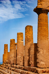 Ancient Temple Ruins in Agrigento, Sicily