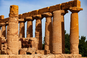 Ancient Temple Ruins in Agrigento, Sicily © eufemistic