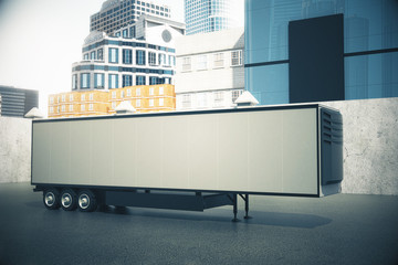 White semi-trailer
