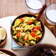 Homemade Fresh Guacamole Ready to Eat