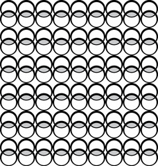 Fun geometric pattern with grey and black circles

