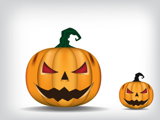 Jack-O-Lantern. Halloween pumpkin. Vector illustration.