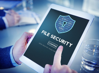File Security Online Security Protection Concept