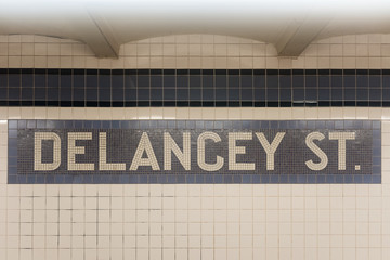 Delancey Street Subway Station - New York City