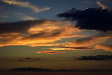 coucher de soleil en Bavière
