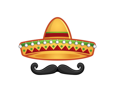 Sombrero and mustache icon