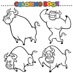 Cartoon Coloring Book - Bull