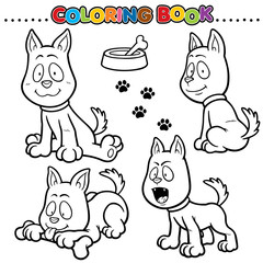 Cartoon Coloring Book - Dog