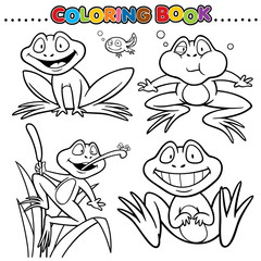Cartoon Coloring Book - Frog