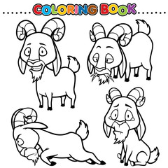 Cartoon Coloring Book - Goat