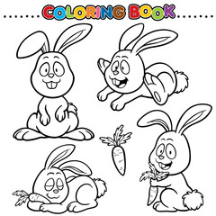 Cartoon Coloring Book - Rabbit