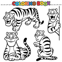 Cartoon Coloring Book - Tiger