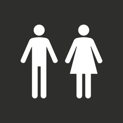 Man and Woman restroom - vector icon.