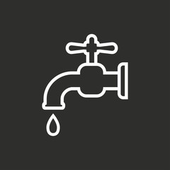 Faucet - vector icon.