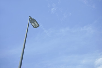 LED Street light wiht blue sky.