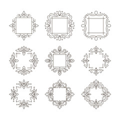 Calligraphy elegant ornament frames.