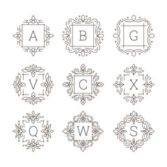 Set of monogram.