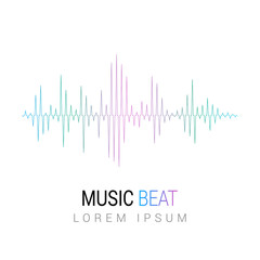 Music beat. Abstract equalizer.