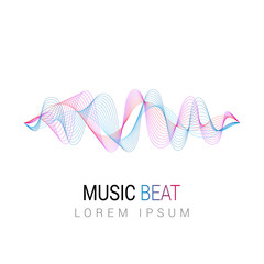 Music beat. Abstract equalizer.