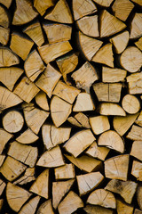 Wood for the fireplace.