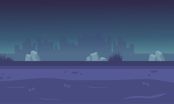 Landscape city for backgrounds game