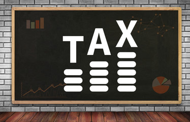 TAX TIME   Business team hands at work with financial reports