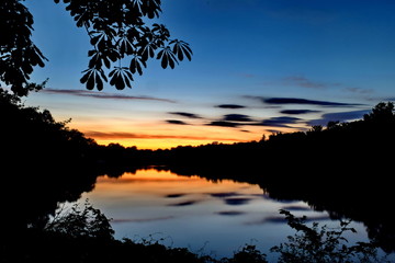 Nice sunset by the lake.