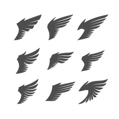 Obraz premium Wings set.