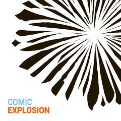 Fototapeta na wymiar Radial speed lines. Explosion speed lines. Comic Book Design Ele