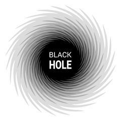 Abstract black hole. Swirl Background.