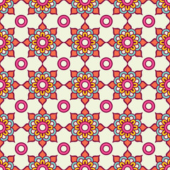 Ethnic floral seamless pattern