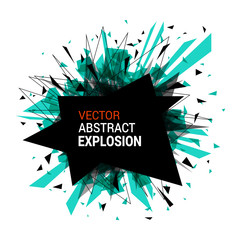 Abstract explosion isolated on white background.