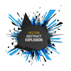 Abstract explosion isolated on white background.