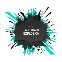 Abstract explosion isolated on white background.