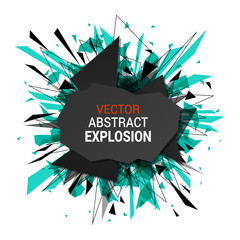 Abstract explosion isolated on white background.