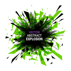 Abstract explosion isolated on white background.