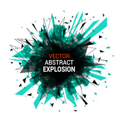 Abstract explosion isolated on white background.