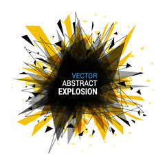 Abstract explosion isolated on white background.