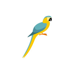 Fototapeta na wymiar Parrot icon in flat style on a white background