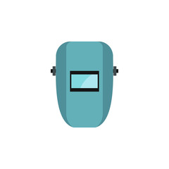 Welder mask icon in flat style on a white background