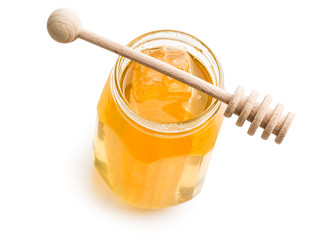 Fresh honey with honeycomb.