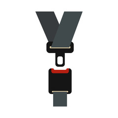 Safety belt icon in flat style on a white background