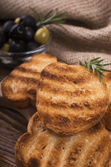 Slice toast bread background texture