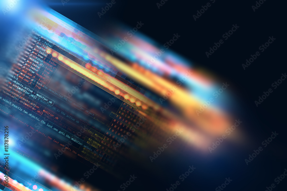 Poster digital code number abstract technology background