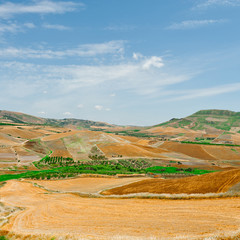 Fototapeta na wymiar Hills of Sicily