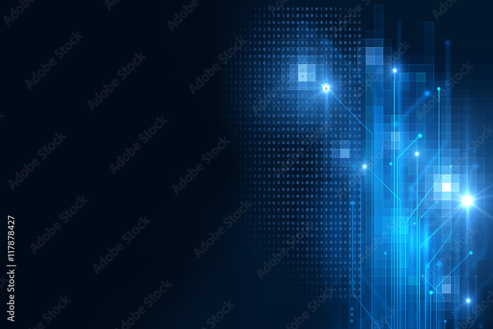 Poster digital code number abstract technology background