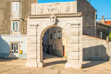     Old gates and street in the old town of Cres, Croatia, Mediterranean ambient  © ilijaa