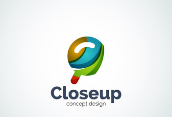 Magnifying glass logo template