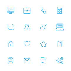 bussines and office line icons